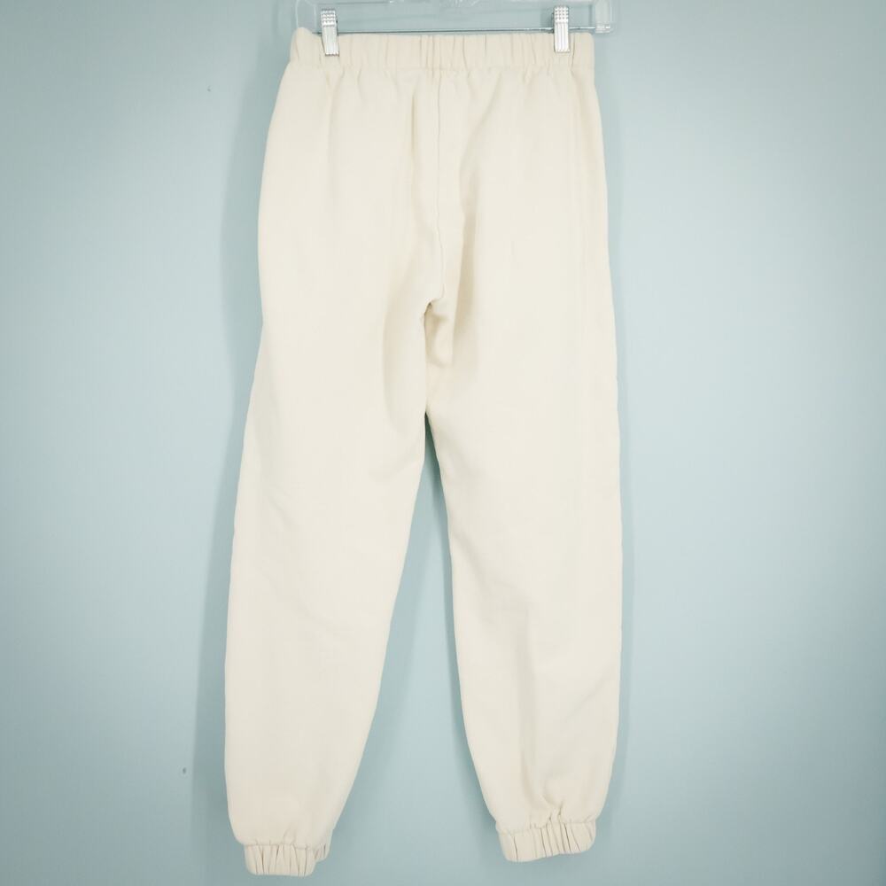John Galt One Size Ivory Cream Newport Pull On Ankle Length Cotton Sweatpants - Picture 4 of 9